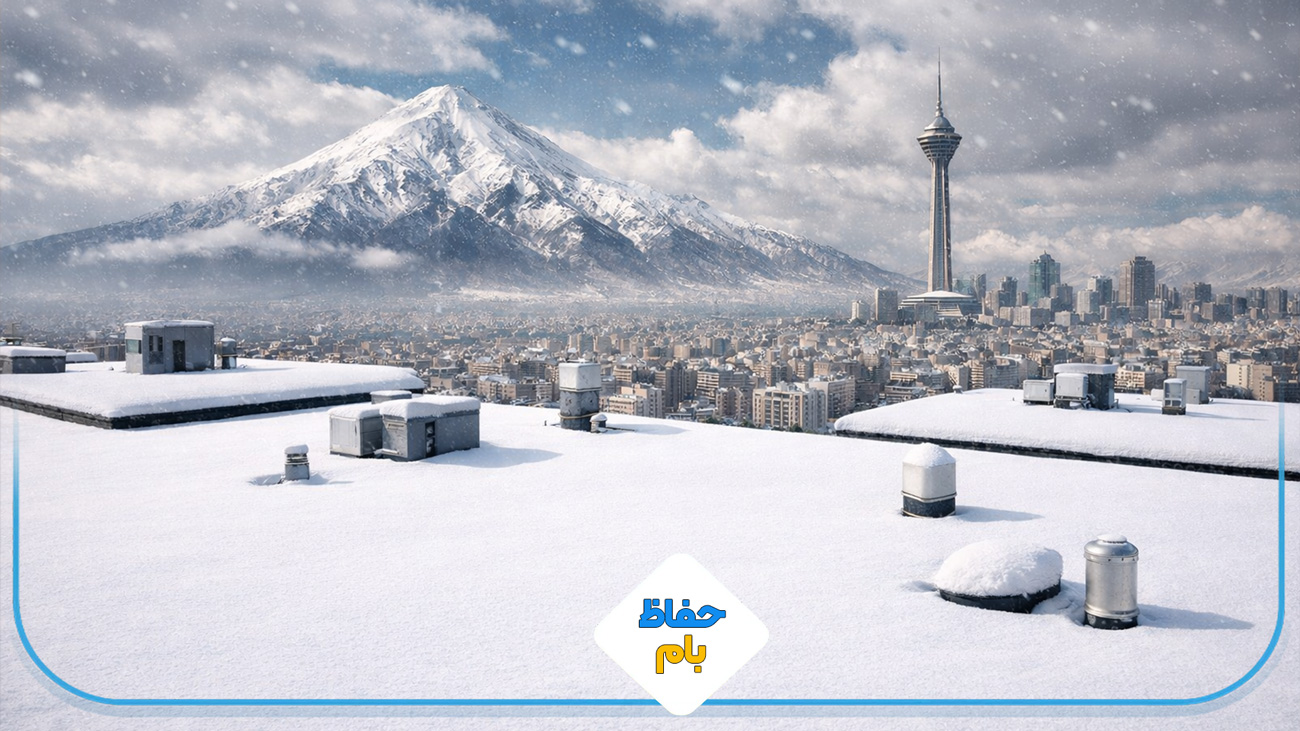 نصب ایزوگام در هوای برفی تهران